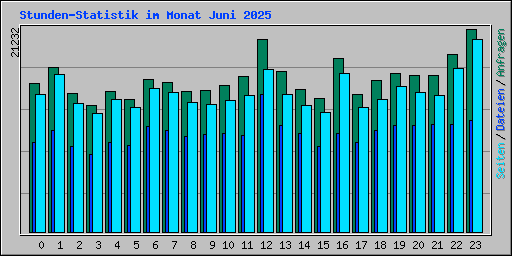 Stunden-Statistik im Monat Juni 2025