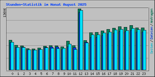 Stunden-Statistik im Monat August 2025