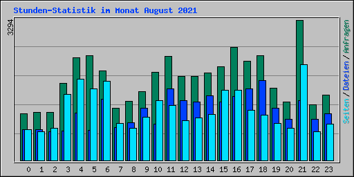 Stunden-Statistik im Monat August 2021