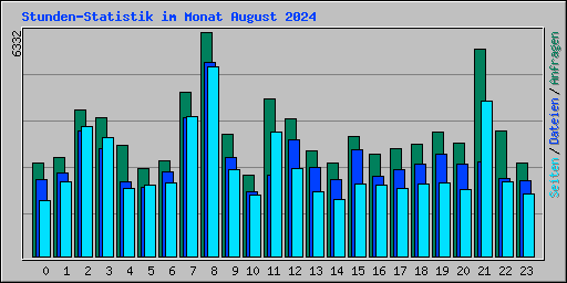 Stunden-Statistik im Monat August 2024