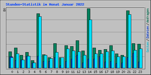 Stunden-Statistik im Monat Januar 2022