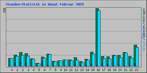 Stunden-Statistik im Monat Februar 2025
